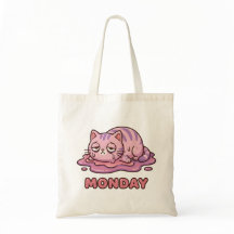 Sac fourre-tout chat rose Funny Monday Meltdown