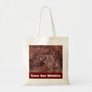 Sac fourre-tout Cheetah Stare Sauvez notre faune