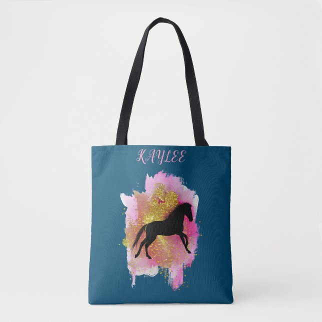 Sac fourre-tout CHEVAL ÉCLAIRANT PERSONNALISÉ. (Devant)