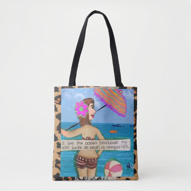 Sac fourre-tout - chien noir  (Devant)