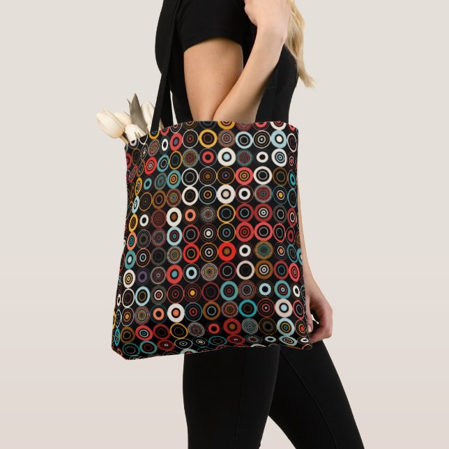 Sac fourre-tout circulaire Boho Retro (De près)
