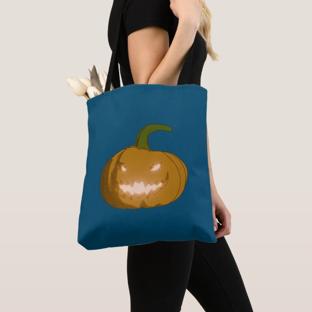 Sac fourre-tout Citrouille sculpté - Édition Hallo (De près)
