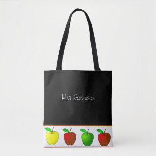 Sac fourre-tout coloré à professeurs de pommes