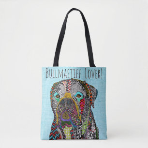 Sac fourre-tout coloré Bullmastiff Lover
