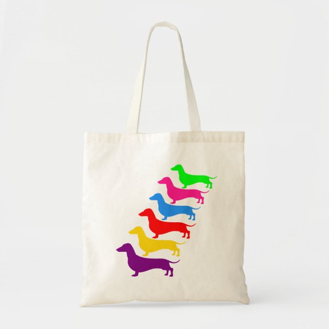 Sac fourre-tout coloré Dachshund (Devant)