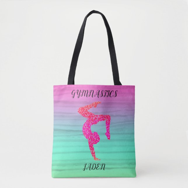 Sac fourre-tout COLORÉ GYMNASTIQUE PERSONNALISÉ. (Devant)