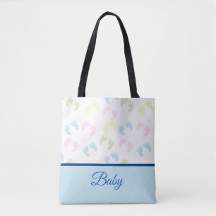 Sac fourre-tout coloré pour bébé pieds imprimés