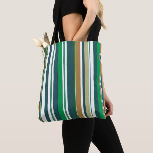 Sac fourre-tout commercial d'épicerie rayée
