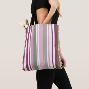 Sac fourre-tout commercial d'épicerie rayée