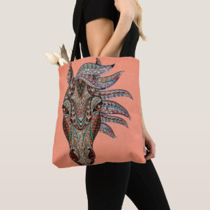 Sac fourre-tout complexe à visage de cheval