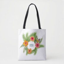 Sac fourre-tout Couronne florale d'Hibiscus tropic