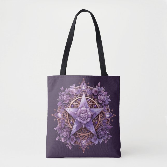 Sac fourre-tout Coven Essentials - Purple Pentacle (Devant)