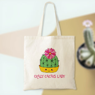 Sac fourre-tout Crazy Cactus Lady Idée cadeau po
