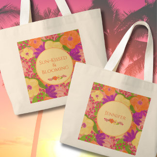 Sac fourre-tout Custom Tropical Bloom – Baigné de 