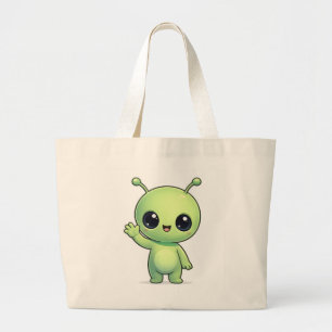 Sac fourre-tout Cute Chibi Alien vert – Kawaii Spa