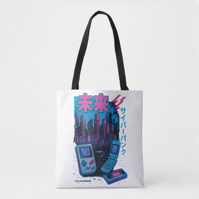 Sac fourre-tout Cyberpunk Neon des années 90 (Devant)