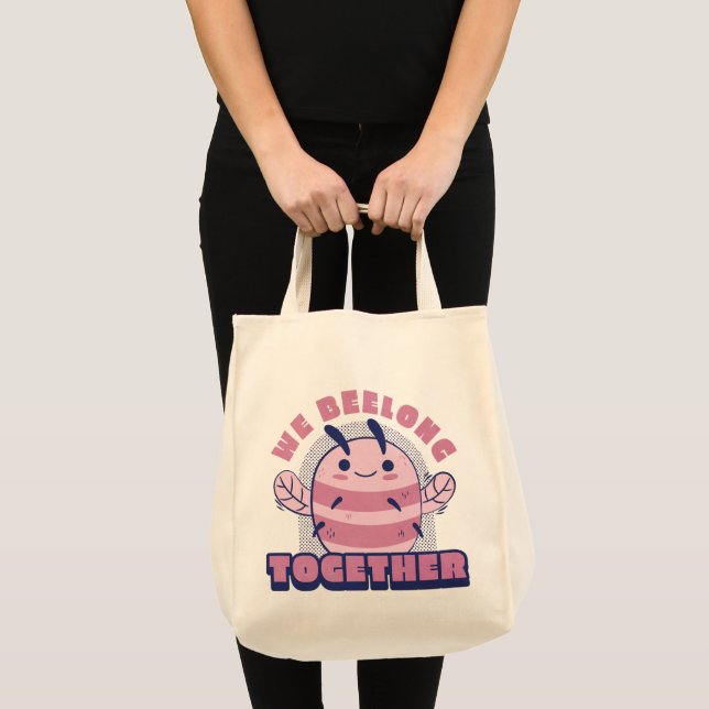 Sac fourre-tout d'abeilles roses mignonnes (Devant (produit))