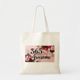 Sac fourre-tout d'achat fleuri magique anniversair
