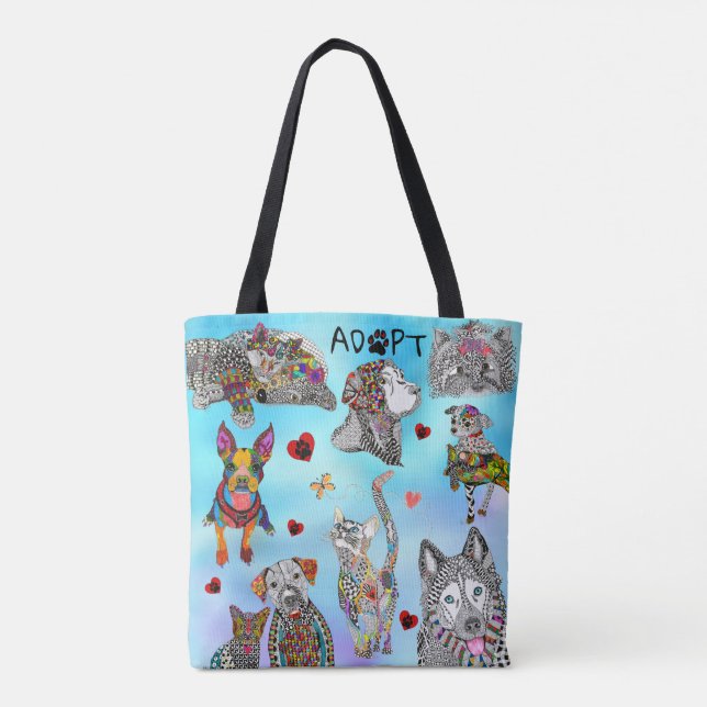 Sac fourre-tout d'adoption de chiens et de chats m (Dos)