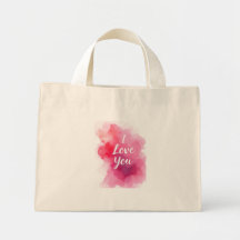 Sac fourre-tout d'amour en aquarelle