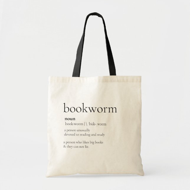 sac fourre-tout d'amoureux des livres de ver (Devant)