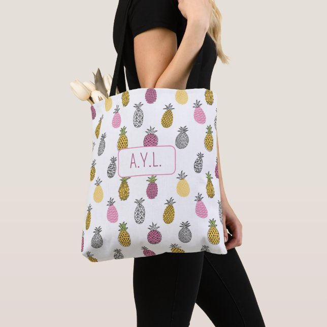 Sac fourre-tout d'ananas Sassy personnalisé (De près)