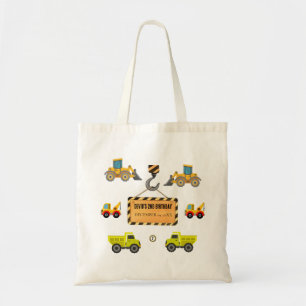 Sac fourre-tout d'anniversaire du camion de constr