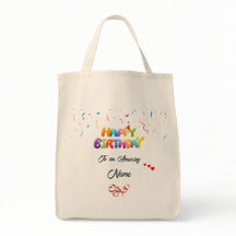 Sac fourre-tout d'anniversaire personnalisé - cade