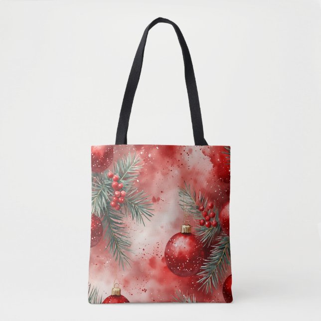 Sac fourre-tout d'aquarelle de vacances rustique (Devant)