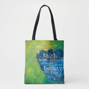 sac fourre-tout d'art "Broken into Beauty" (med)