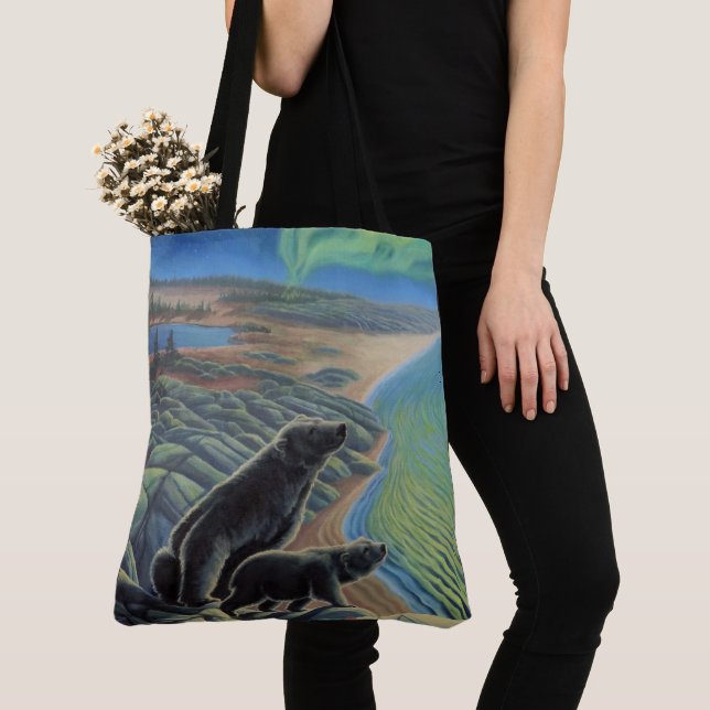 Sac fourre-tout d'art de l'ours polaire Beluga Wha (De près)