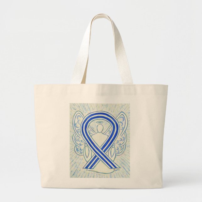 SAC FOURRE-TOUT d'art en ruban de sensibilisation  (Devant)