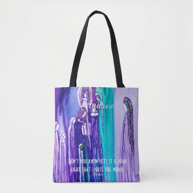Sac fourre-tout d'art personnalisé Rumi (Devant)