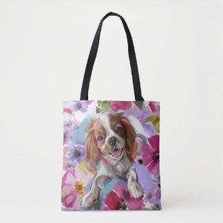 sac fourre-tout d'art pour chiens blenheim cavalie