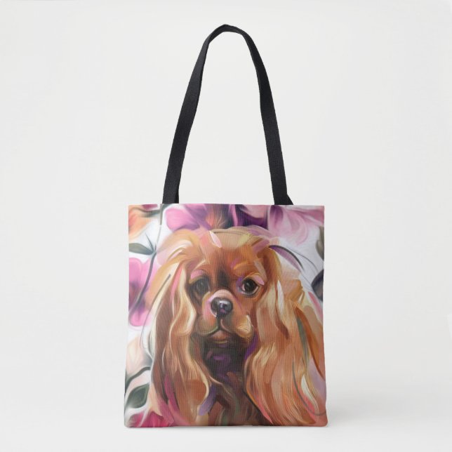 sac fourre-tout d'art pour chiens "Ruby" Cavalier (Devant)