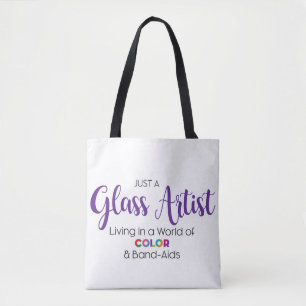 Sac fourre-tout d'artiste en verre