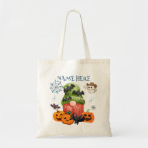 Sac fourre-tout de bonbons Gnome Bat Halloween