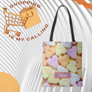 Sac fourre-tout de bonbons minimalistes de coeur c