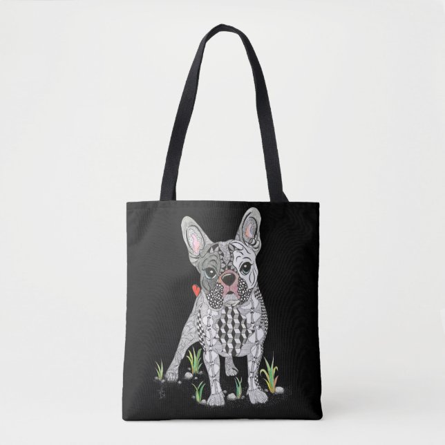 Sac fourre-tout de Bulldog français mignon et ador (Devant)