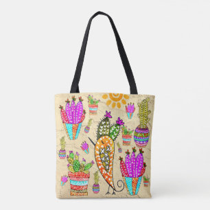 Sac fourre-tout de Cactus mignon et coloré