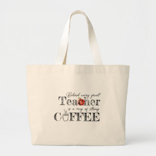 Sac fourre-tout de café de l'enseignant