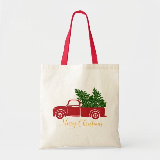 Sac fourre-tout de camion de sapin de Noël (Devant)