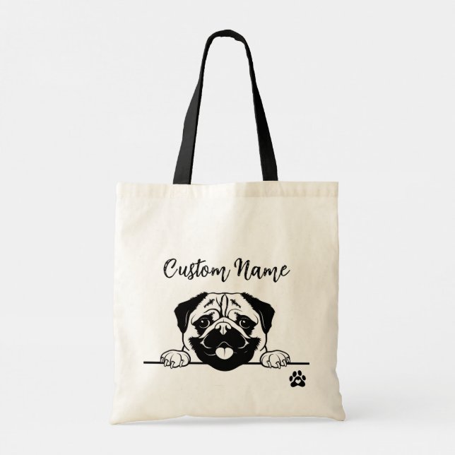 Sac fourre-tout de Carlin modifiable | Nom personn (Dos)