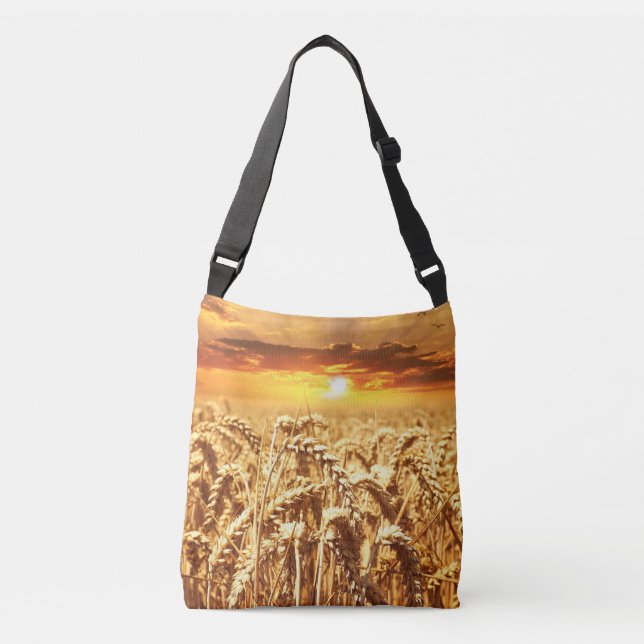 Sac fourre-tout de champ de Sunset et de Blé (Devant)