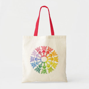 Sac fourre-tout de champignons papillon arc-en-cie
