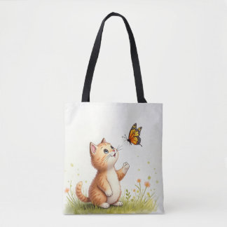 Sac fourre-tout de chat et papillon pour bébé