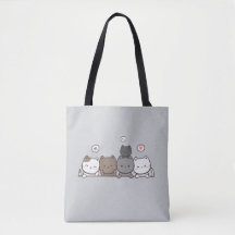 Sac fourre-tout de chat Kawaii - Partie de l'ensem