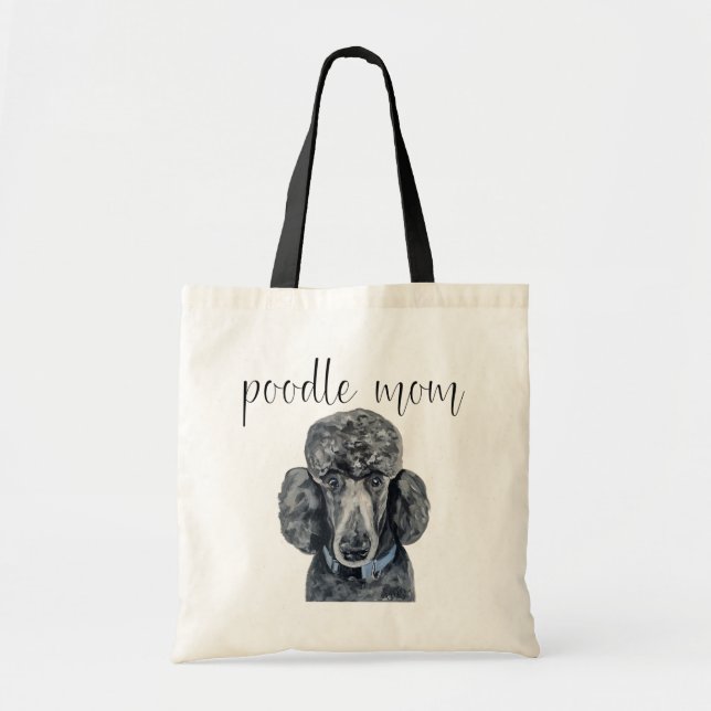 Sac fourre-tout de chien de caniche noir (Devant)