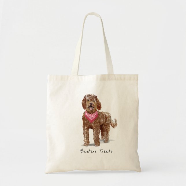 Sac fourre-tout de chien Labradoodle personnalisé (Devant)