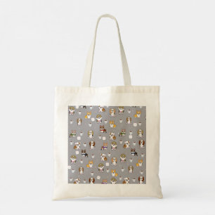 Sac fourre-tout de chiots illustrés